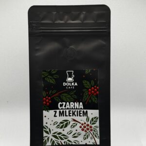 Kawa ziarnista Czarna z mlekiem