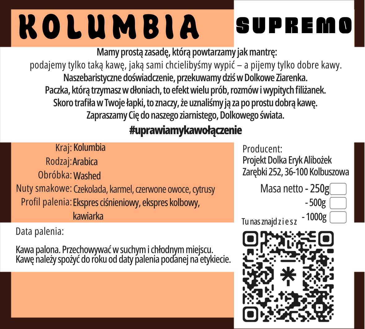 Kawa ziarnista Kolumbia Supremo - obrazek 2